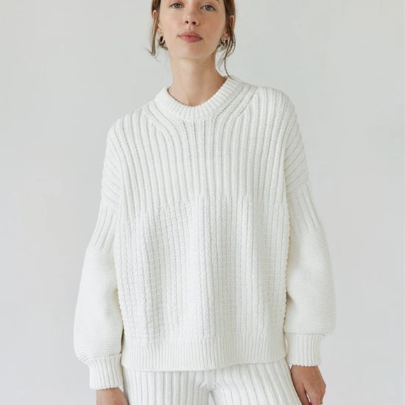 KNOTTY ONES DELČIA SWEATER CREAM WHITE CREWNECK SWEATER - Picture 7 of 9